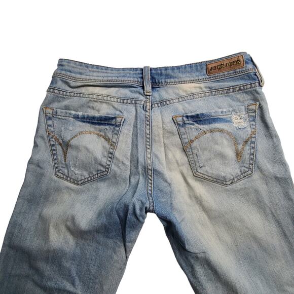 John John Distressed Bootcut Mid Rise Blue Brazilian Jeans US 8 Waist 28  2030 - Picture 3 of 9